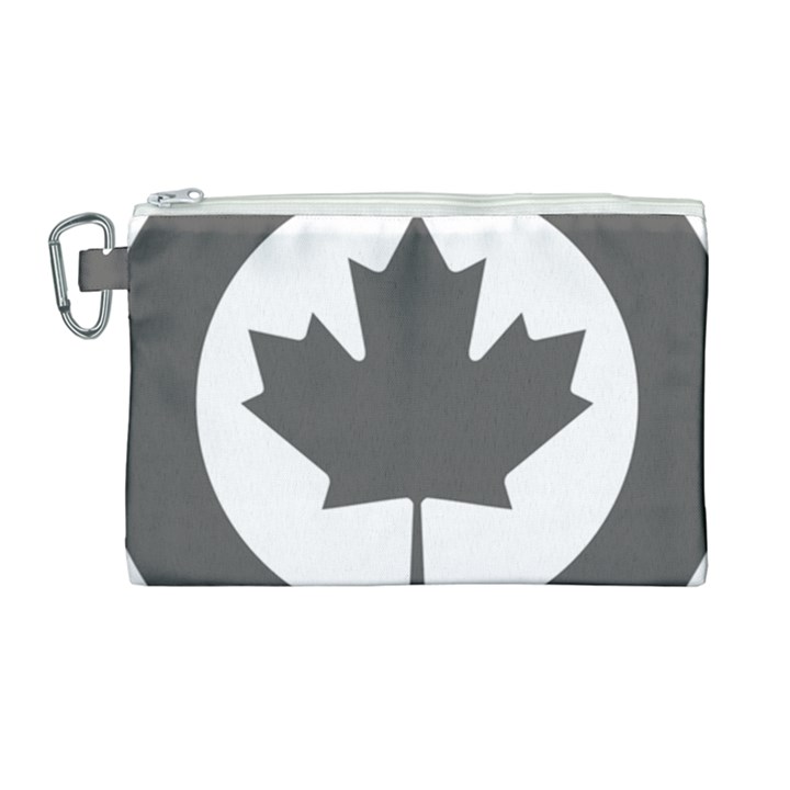 Roundel of Canadian Air Force - Low Visibility Canvas Cosmetic Bag (Large)