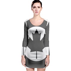 Roundel Of Canadian Air Force - Low Visibility Long Sleeve Bodycon Dress by abbeyz71