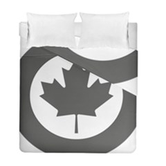 Roundel Of Canadian Air Force - Low Visibility Duvet Cover Double Side (full/ Double Size) by abbeyz71