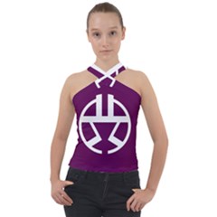 Flag Of Shibuya Cross Neck Velour Top by abbeyz71