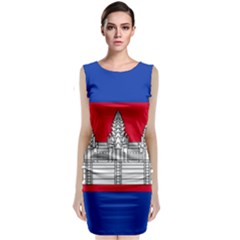 National Flag Of Cambodia Classic Sleeveless Midi Dress by abbeyz71