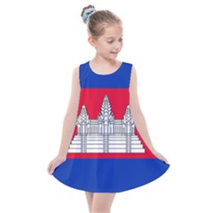 National Flag Of Cambodia Kids  Summer Dress by abbeyz71