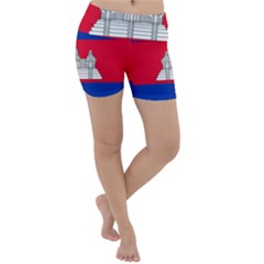 National Flag Of Cambodia Lightweight Velour Yoga Shorts by abbeyz71