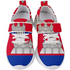 National Flag Of Cambodia Kids  Velcro Strap Shoes