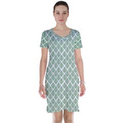 Green Leaf Pattern Short Sleeve Nightdress