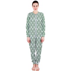 Green Leaf Pattern OnePiece Jumpsuit (Ladies) 