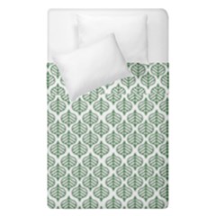 Green Leaf Pattern Duvet Cover Double Side (single Size) by Alisyart