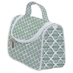 Green Leaf Pattern Satchel Handbag by Alisyart