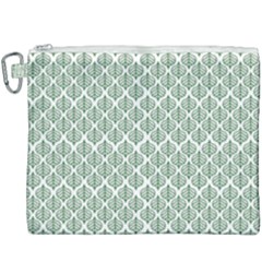 Green Leaf Pattern Canvas Cosmetic Bag (xxxl)