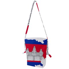 Flag Map Of Cambodia Folding Shoulder Bag by abbeyz71