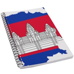 Flag Map Of Cambodia 5 5  X 8 5  Notebook by abbeyz71