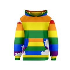 Lgbt Flag Map Of Cambodia Kids  Pullover Hoodie by abbeyz71