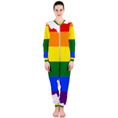 Lgbt Flag Map Of Cambodia Onepiece Jumpsuit (ladies)  by abbeyz71
