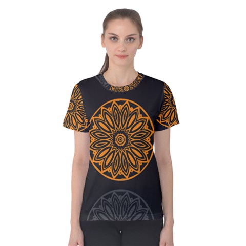 Background Design Pattern Tile Women s Cotton Tee by Mariart