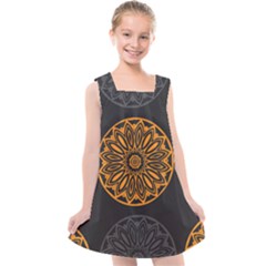 Background Design Pattern Tile Kids  Cross Back Dress