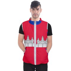 Vertical Display Of National Flag Of Cambodia Men s Puffer Vest by abbeyz71