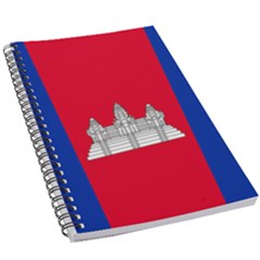 Vertical Display Of National Flag Of Cambodia 5 5  X 8 5  Notebook by abbeyz71