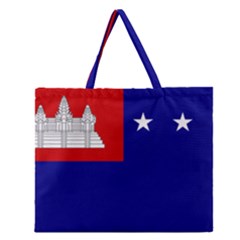 Flag Of The Khmer Republic, 1970-1975 Zipper Large Tote Bag by abbeyz71