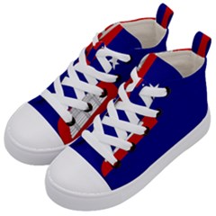 Flag Of The Khmer Republic, 1970-1975 Kids  Mid-top Canvas Sneakers by abbeyz71