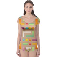 Abstract Background Colorful Boyleg Leotard 