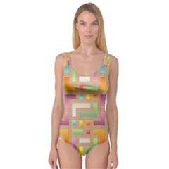 Abstract Background Colorful Princess Tank Leotard 