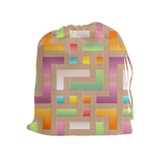 Abstract Background Colorful Drawstring Pouch (xl)