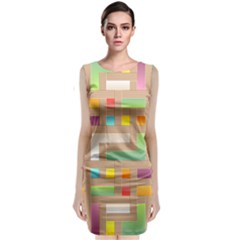 Abstract Background Colorful Classic Sleeveless Midi Dress