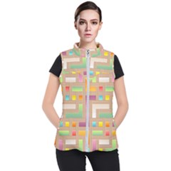 Abstract Background Colorful Women s Puffer Vest