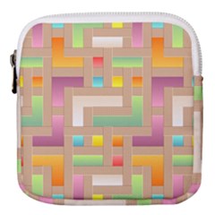 Abstract Background Colorful Mini Square Pouch