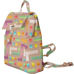 Abstract Background Colorful Buckle Everyday Backpack