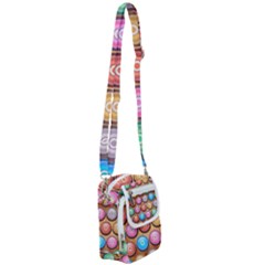 Background Colorful Abstract Brown Shoulder Strap Belt Bag by HermanTelo