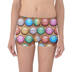 Background Colorful Abstract Brown Reversible Boyleg Bikini Bottoms