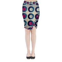 Background Colorful Abstract Midi Wrap Pencil Skirt