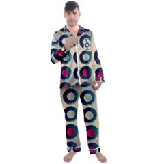Background Colorful Abstract Men s Satin Pajamas Long Pants Set