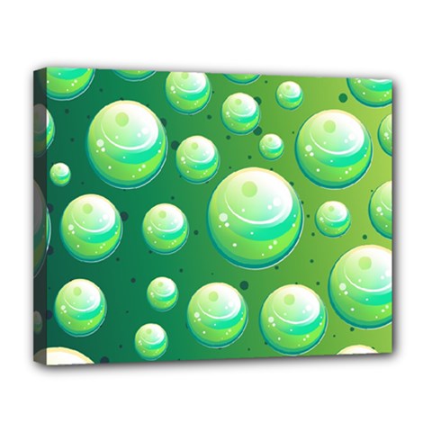 Background Colorful Abstract Circle Canvas 14  X 11  (stretched) by HermanTelo