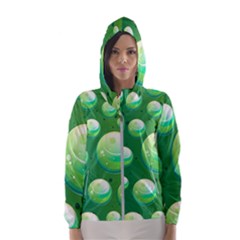 Background Colorful Abstract Circle Women s Hooded Windbreaker