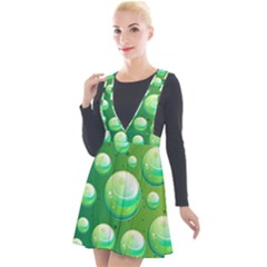 Background Colorful Abstract Circle Plunge Pinafore Velour Dress