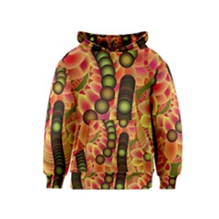 Abstract Background Digital Green Kids  Pullover Hoodie