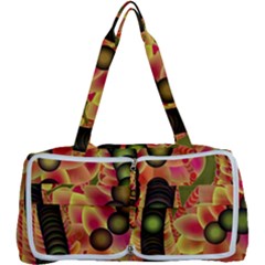 Abstract Background Digital Green Multi Function Bag by HermanTelo