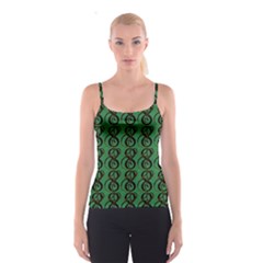 Abstract Pattern Graphic Lines Spaghetti Strap Top