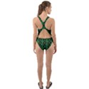 Abstract Pattern Graphic Lines Cut-Out Back One Piece Swimsuit View2
