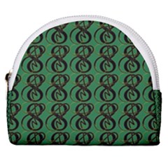 Abstract Pattern Graphic Lines Horseshoe Style Canvas Pouch