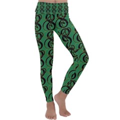 Abstract Pattern Graphic Lines Kids  Lightweight Velour Classic Yoga Leggings