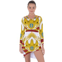 Coat Of Arms Of Khmer Republic, 1970-1975 Asymmetric Cut-out Shift Dress by abbeyz71