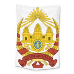 Coat Of Arms Of Khmer Republic, 1970-1975 Small Tapestry by abbeyz71