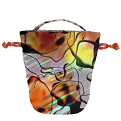 Abstract Transparent Drawing Drawstring Bucket Bag