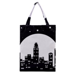 City Night Moon Star Classic Tote Bag by HermanTelo