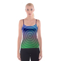 Blue Green Abstract Background Spaghetti Strap Top by HermanTelo