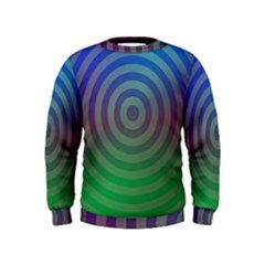 Blue Green Abstract Background Kids  Sweatshirt by HermanTelo