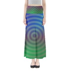 Blue Green Abstract Background Full Length Maxi Skirt